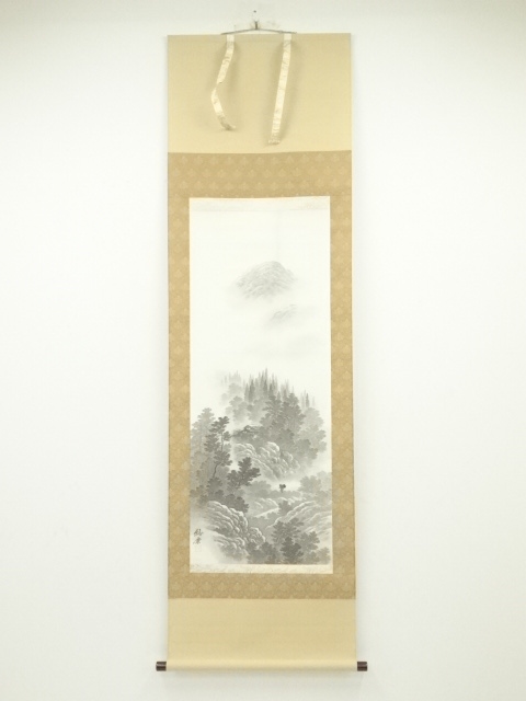 JAPANESE HANGING SCROLL / HAND PAINTED / LANDSCAPE